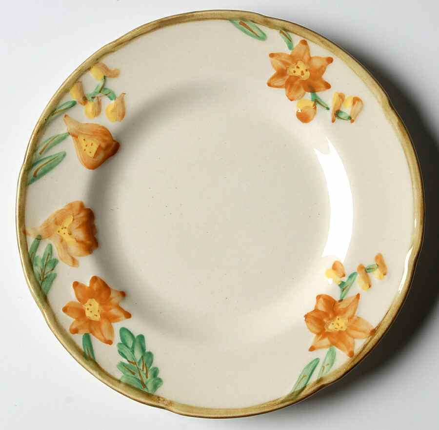 Delphinium Orange Bread & Butter Plate by Metlox - Poppytrail - Vernon-1