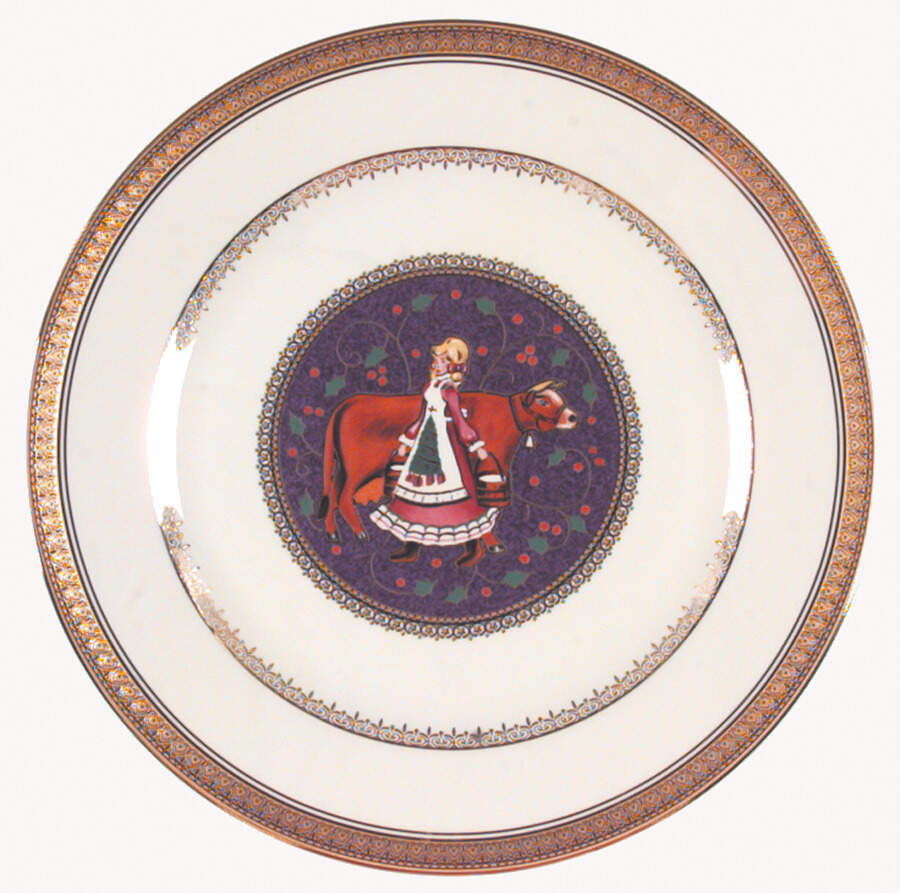 Twelve Days of Christmas Gold Luncheon Plate by Mikasa-1