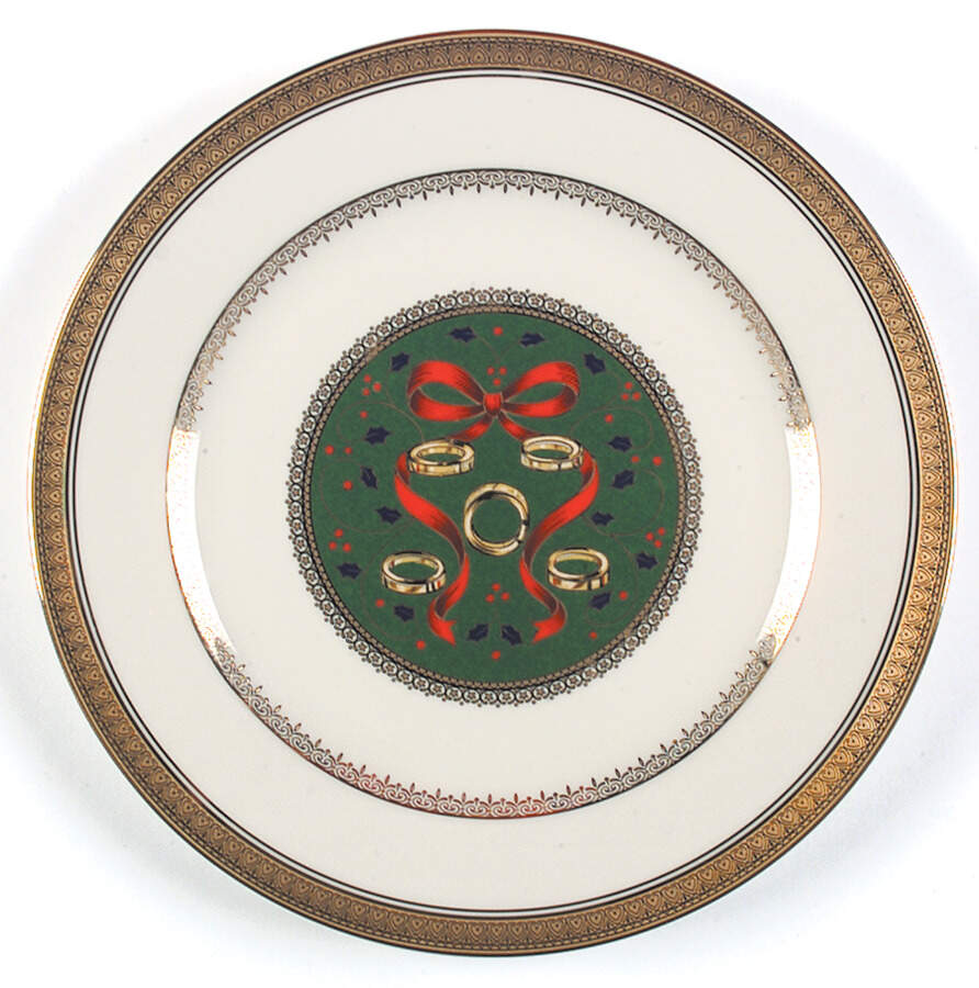 Twelve Days of Christmas Gold Luncheon Plate by Mikasa-1
