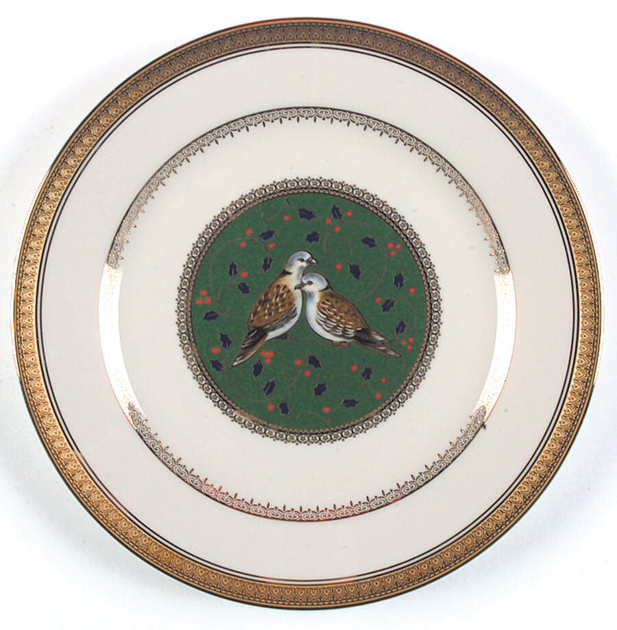Twelve Days of Christmas Gold Luncheon Plate by Mikasa-1