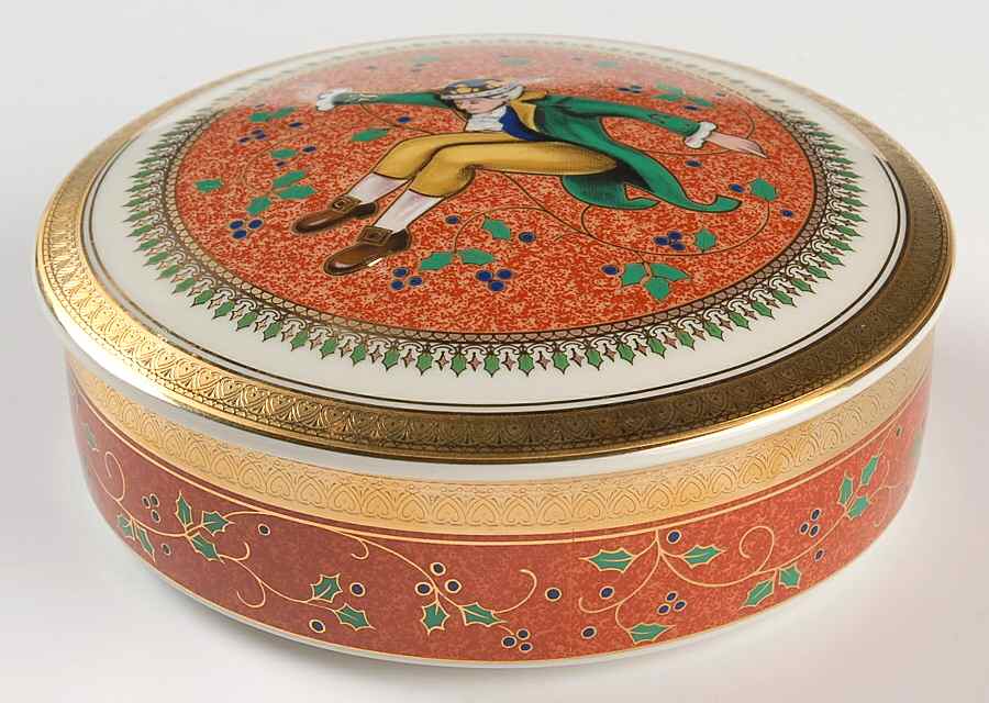 Twelve Days of Christmas Gold 5" Round Box & Lid by Mikasa-1