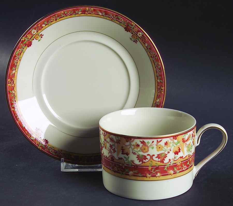 Salisbury Russet Flat Cup & Saucer Set by Mikasa-1