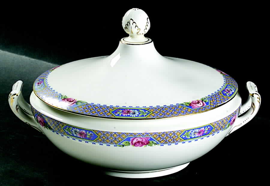 Roseate Round Covered Vegetable by Myott Staffordshire-1