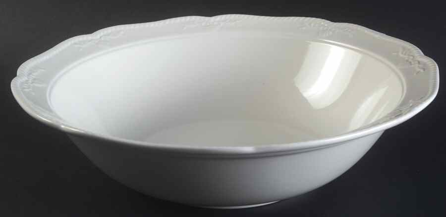South Hampton White 13" Pasta Serving Bowl by Mikasa-1