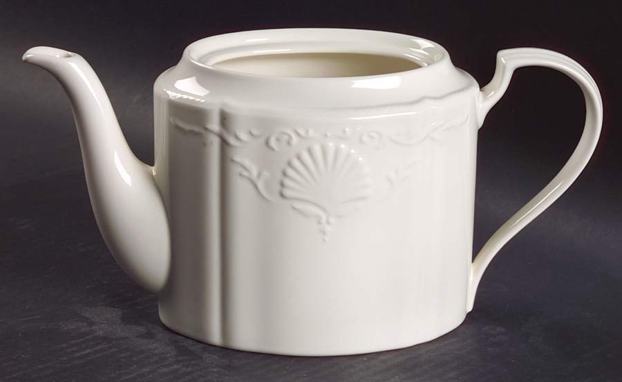 South Hampton White Teapot No Lid by Mikasa-1