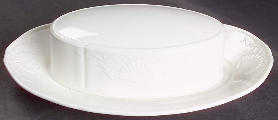 South Hampton White 1/4 Lb Covered Butter by Mikasa-1