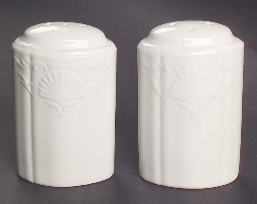 South Hampton White Salt & Pepper Set by Mikasa-1