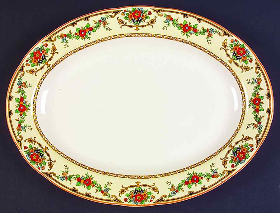 MAD87 12" Oval Serving Platter by John Maddock & Sons-1
