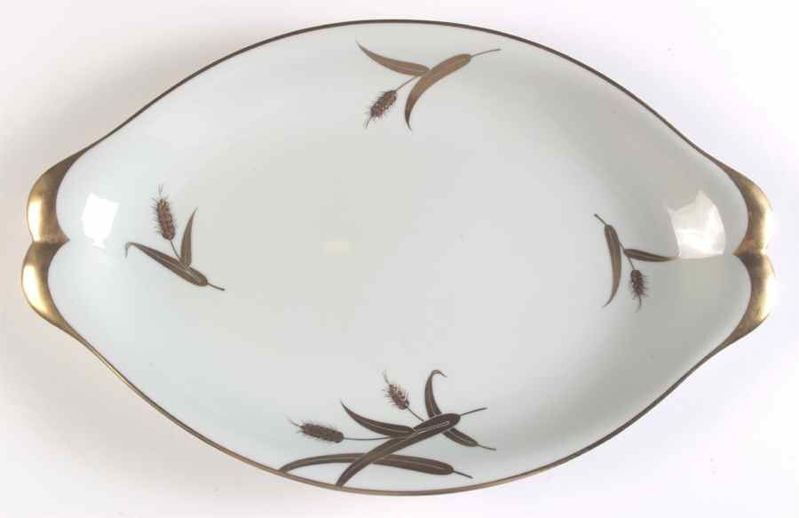 Midas (Cream Background, Japan) 17" Oval Serving Platter by Meito-1