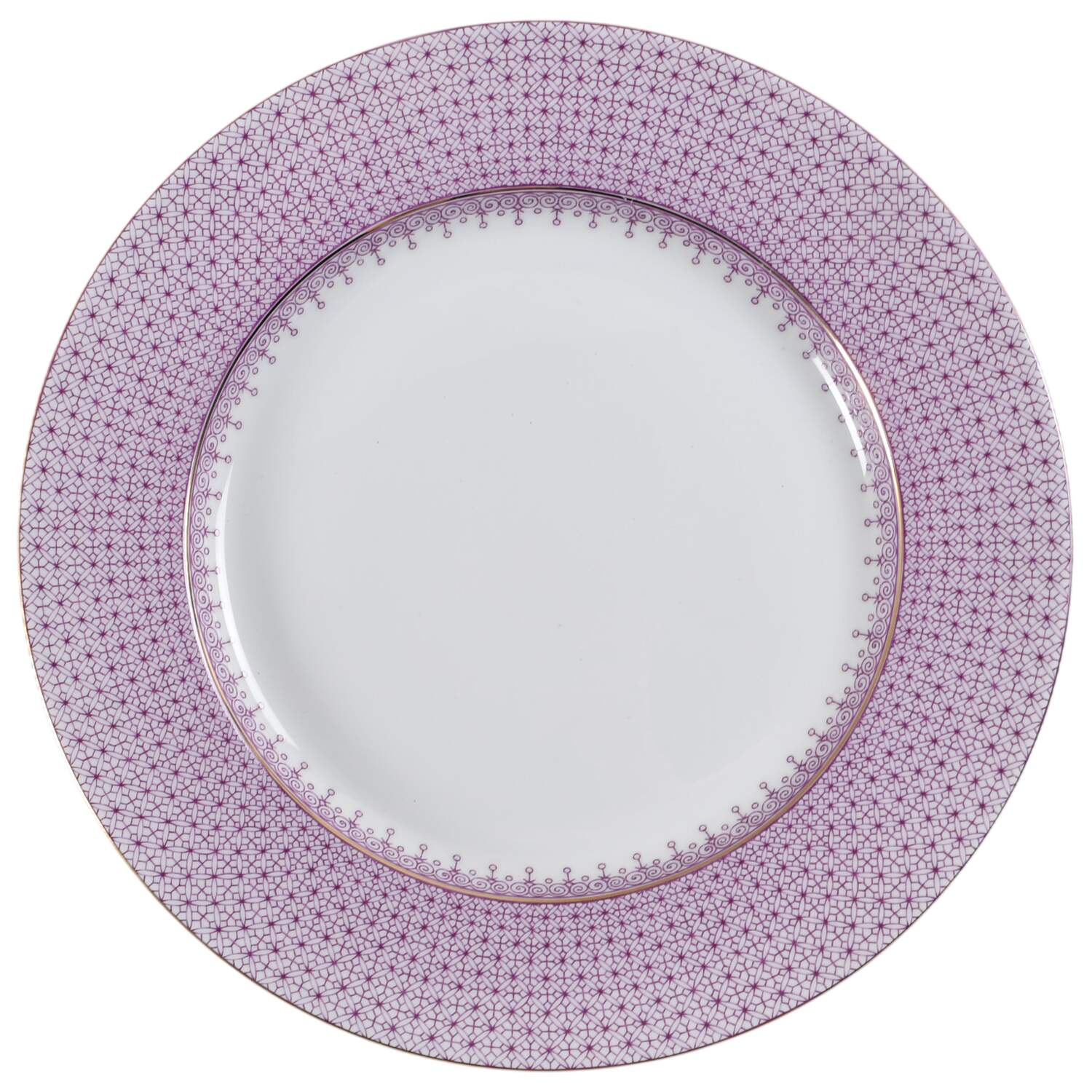 Plum Lace Dinner Plate by Mottahedeh-1
