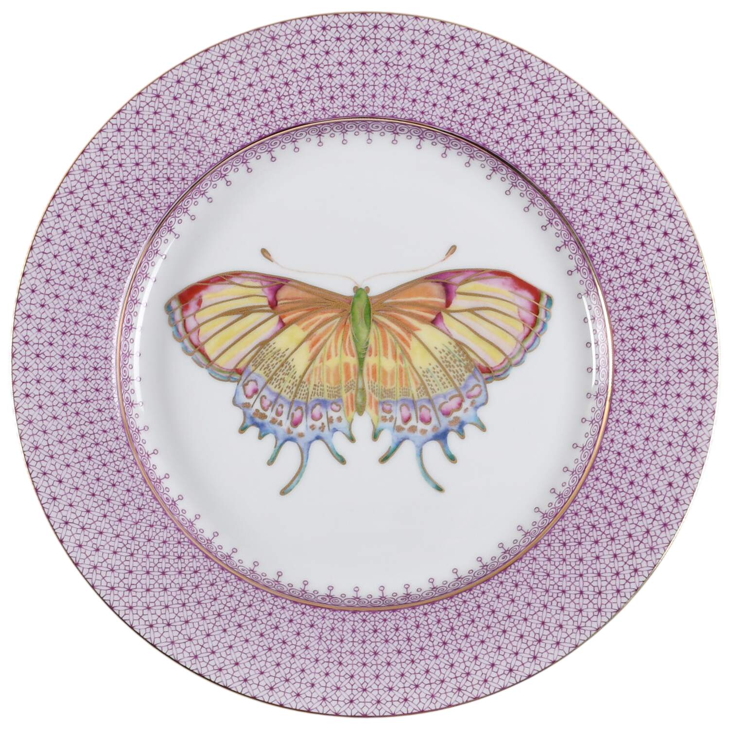 Plum Lace Accent Salad Plate by Mottahedeh-1