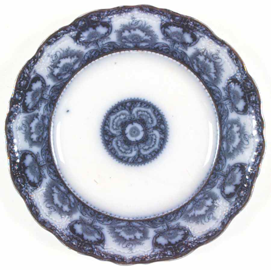 Balmoral Blue (Gold Trim) Salad Plate by J & G Meakin-1