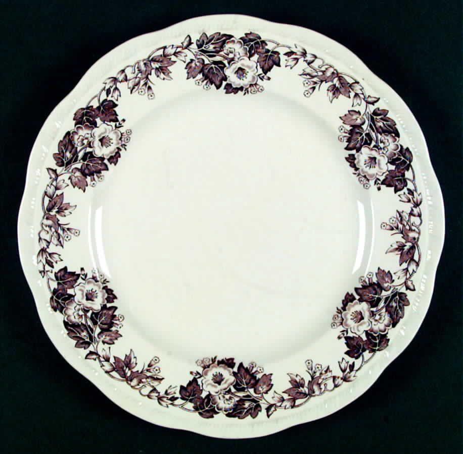 Canterbury Brown Dinner Plate by Alfred Meakin-1
