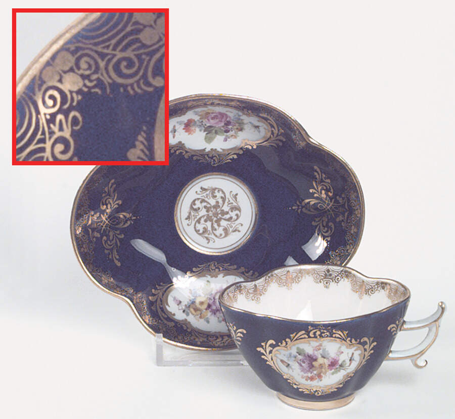 MSS62 Footed Demitasse Cup & Saucer Set by Meissen (Germany)-1