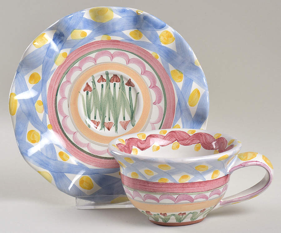 Aalsmeer Flat Cup & Saucer Set by MacKenzie-Childs-1