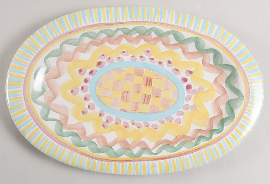 Aurora 16" Oval Serving Platter by MacKenzie-Childs-1