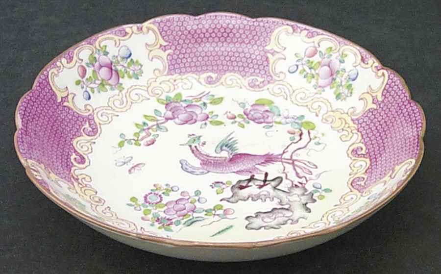 Cockatrice Pink (Scalloped) Fruit/Dessert (Sauce) Bowl by Minton-1