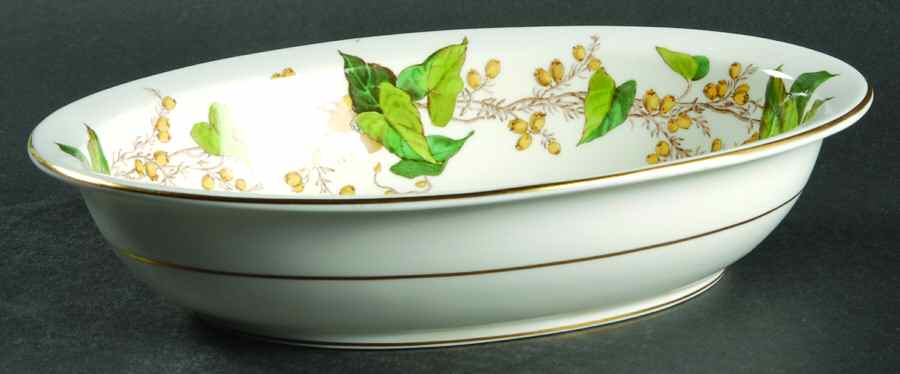 Lothian (Globe Backstamp) 9" Oval Vegetable Bowl by Minton-1