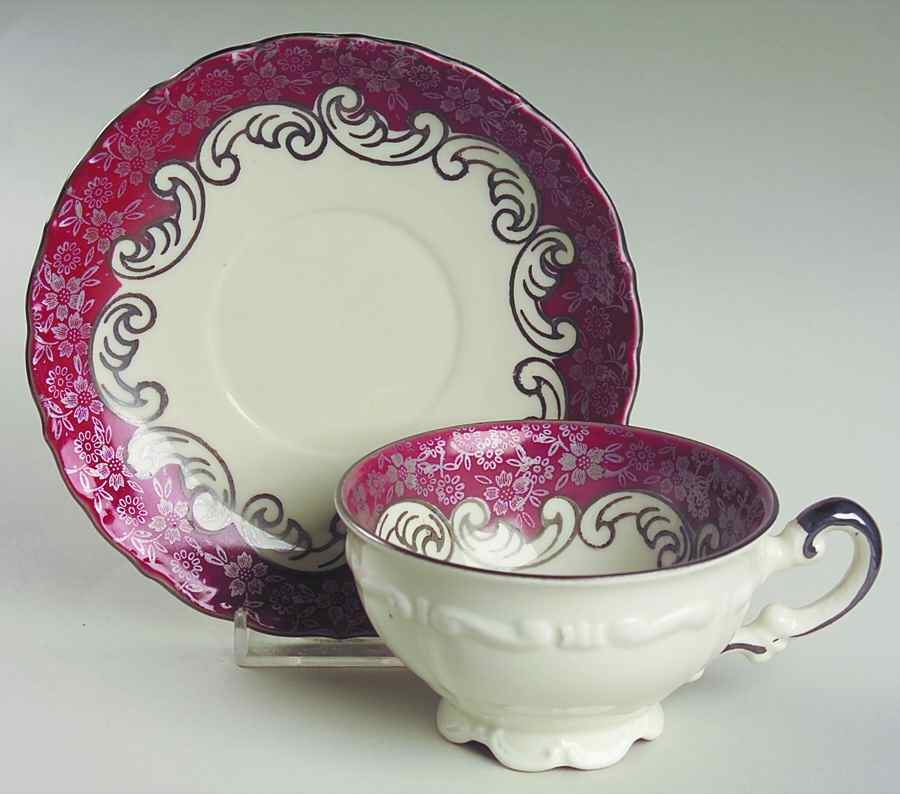 MIT92 Footed Cup & Saucer Set by Mitterteich-1