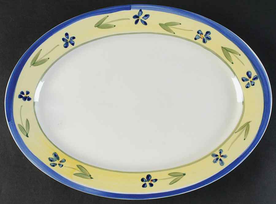 Sarah 14" Oval Serving Platter by Montgomery Ward-1