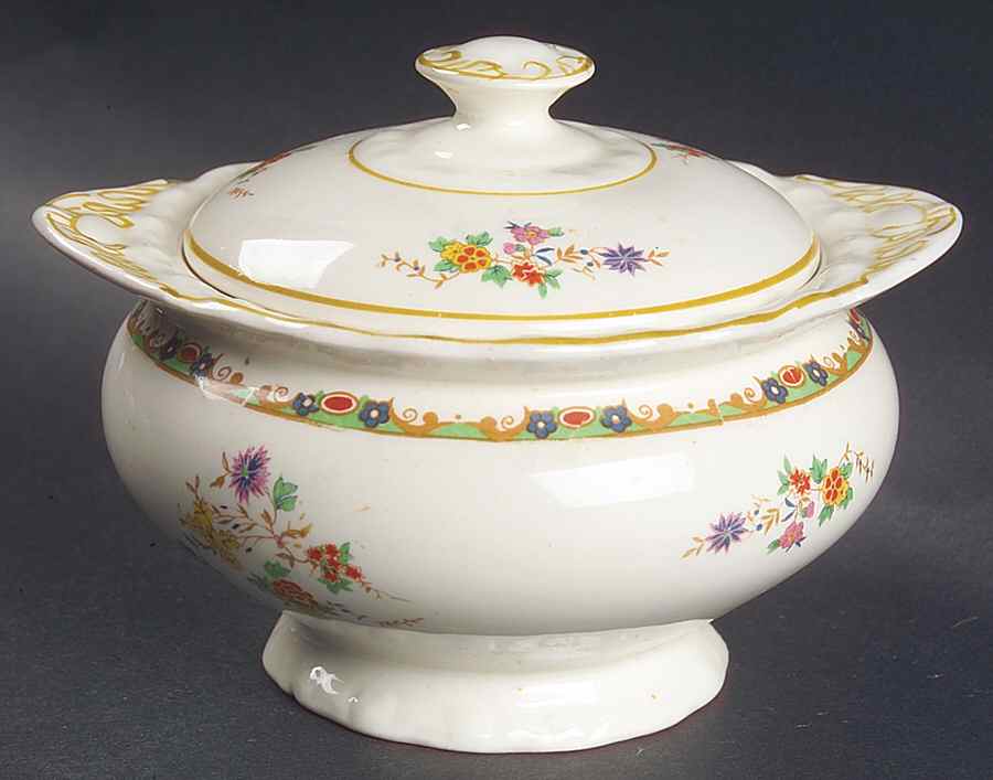 Sunshine Susie Sugar Bowl & Lid by Myott Staffordshire-1
