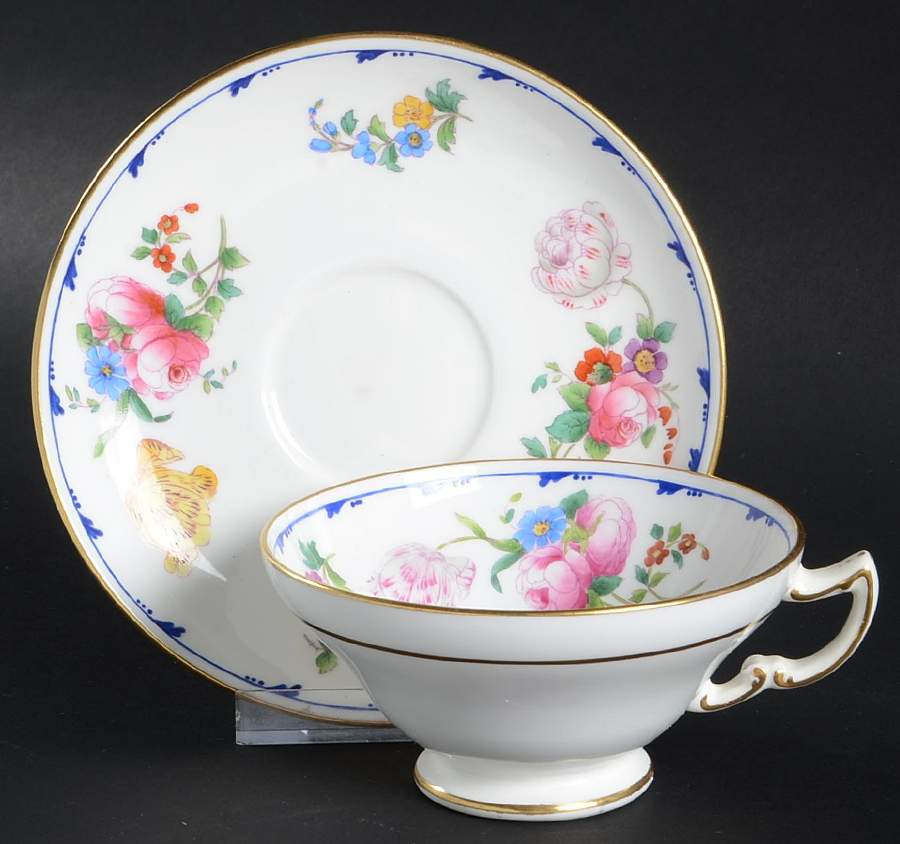 H2501 (Smooth) Footed Cup & Saucer Set by Minton-1