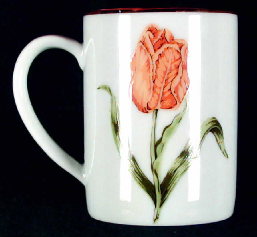 Golden Leaf Floral Mug by Muirfield-1