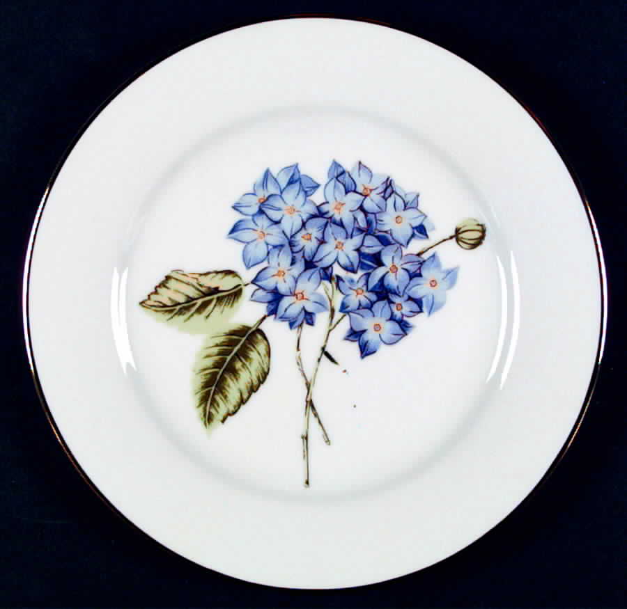 Golden Leaf Floral Salad Plate by Muirfield-1