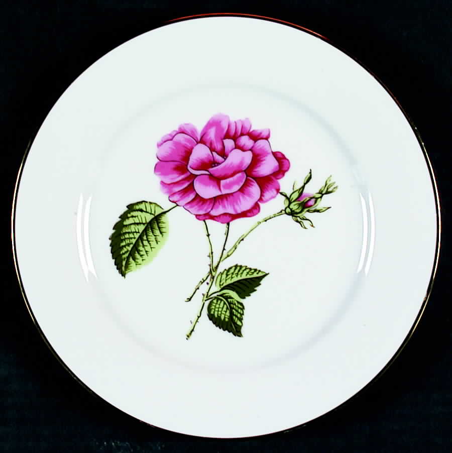 Golden Leaf Floral Salad Plate by Muirfield-1