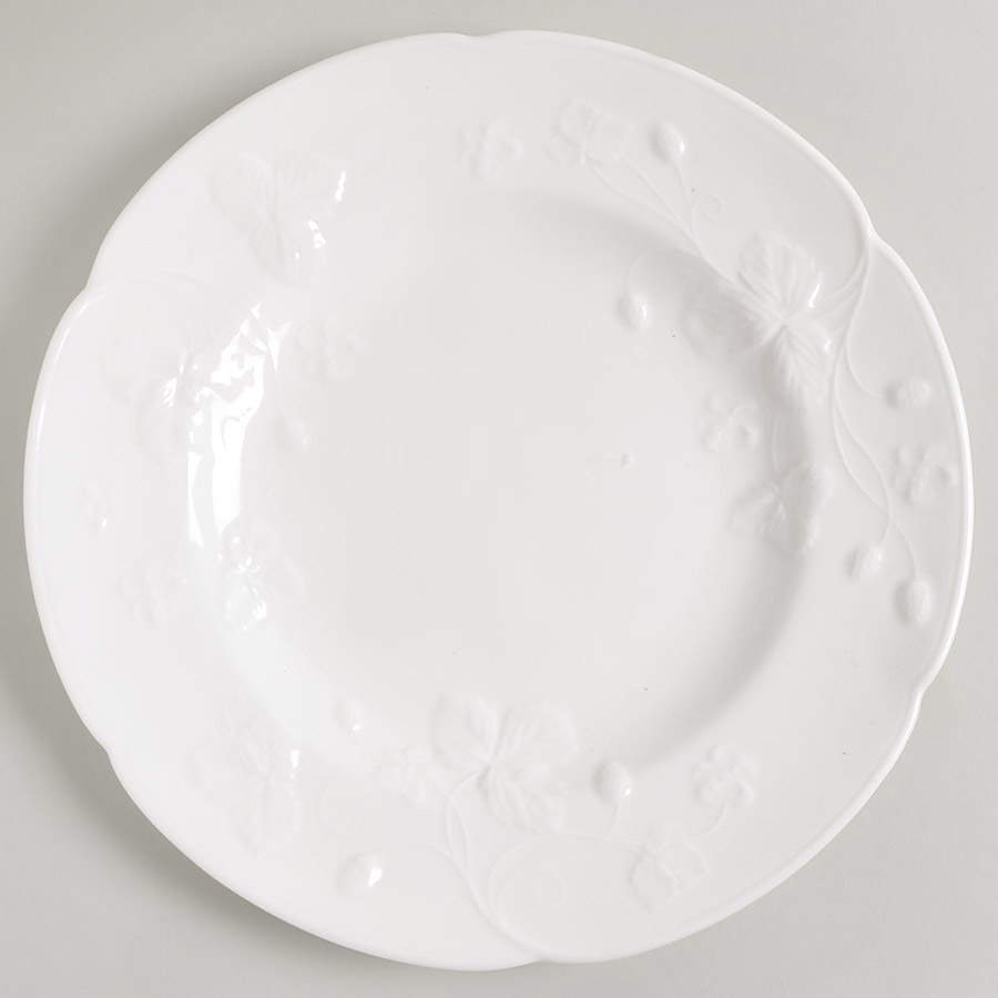 Victoria Strawberry White Dinner Plate by Minton-1