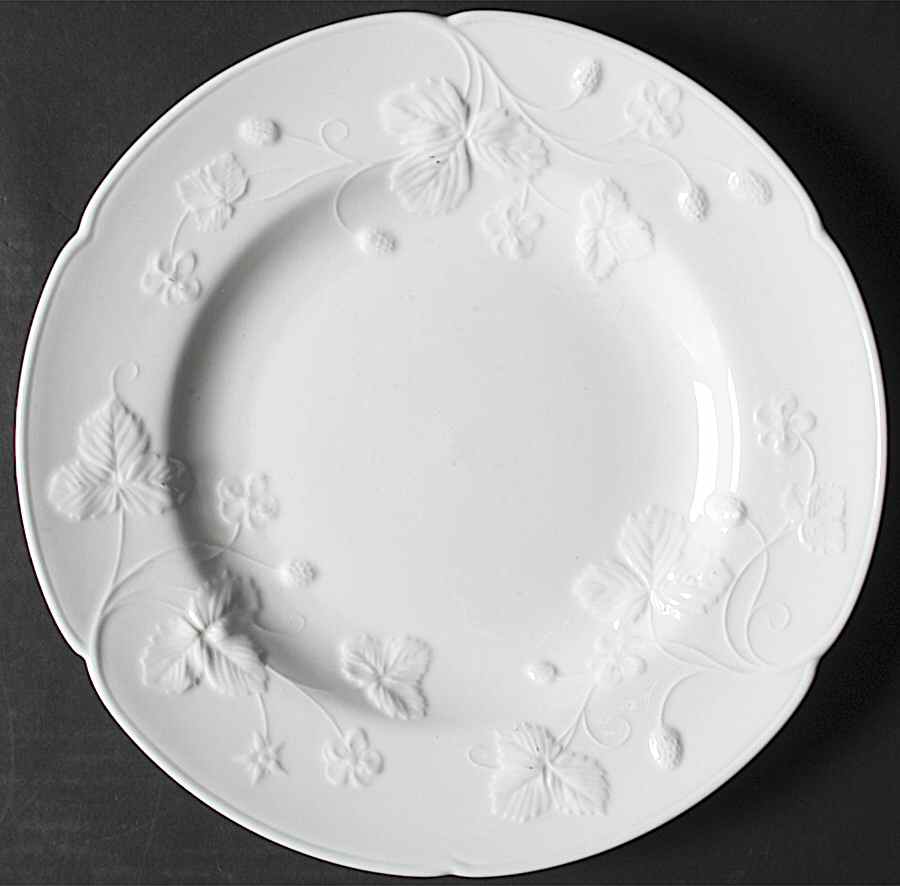 Victoria Strawberry White Dinner Plate by Minton-1