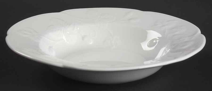 Victoria Strawberry White Rim Soup Bowl by Minton-1