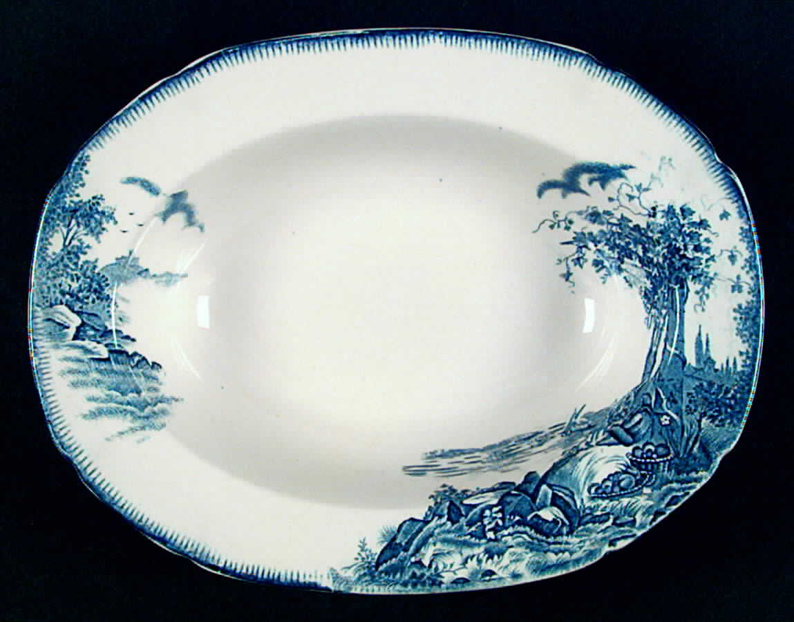 Garda 10" Oval Vegetable Bowl by John Maddock & Sons-1