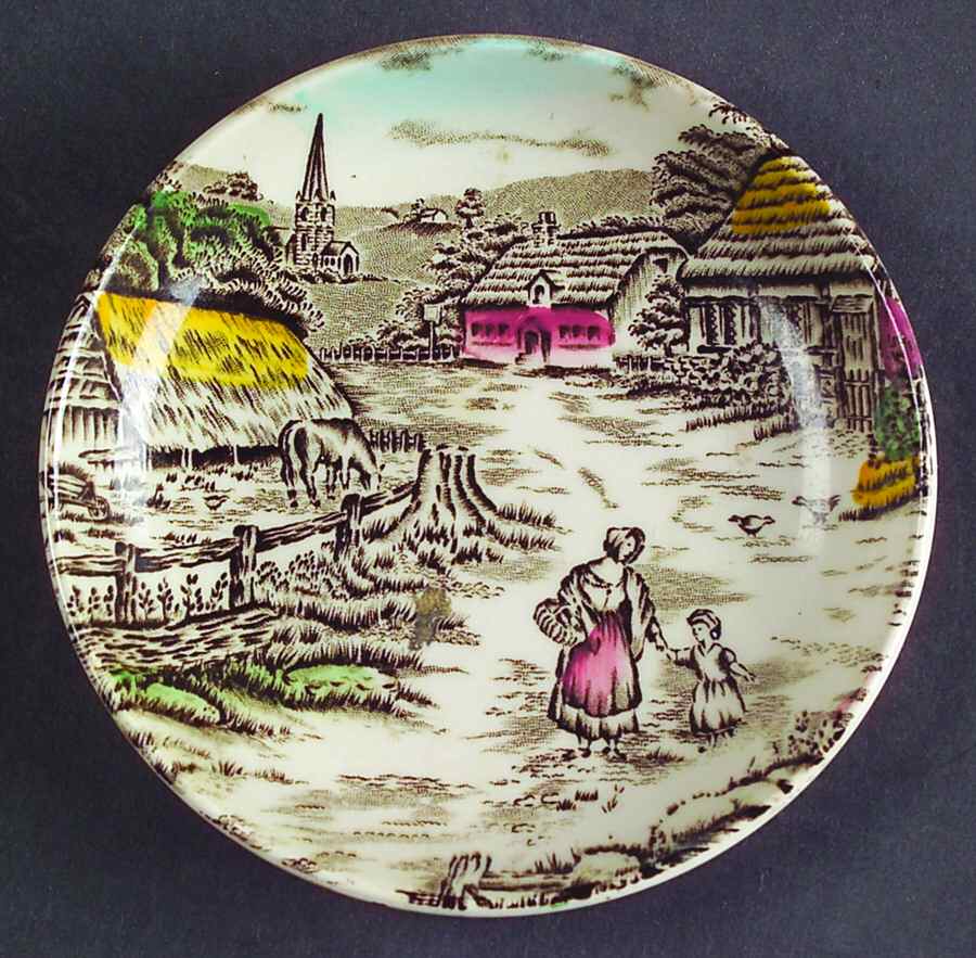 Rural Scene Multicolor Coaster by Myott Staffordshire-1