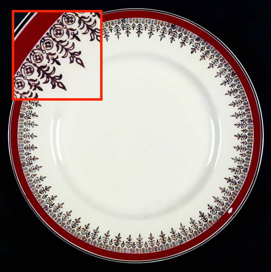 Royalty Maroon Luncheon Plate by Myott Staffordshire-1