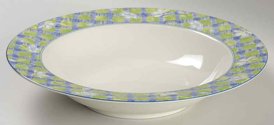 Tartan Blue (Blue & Green Plaid) 10" Round Vegetable Bowl by Mikasa-1