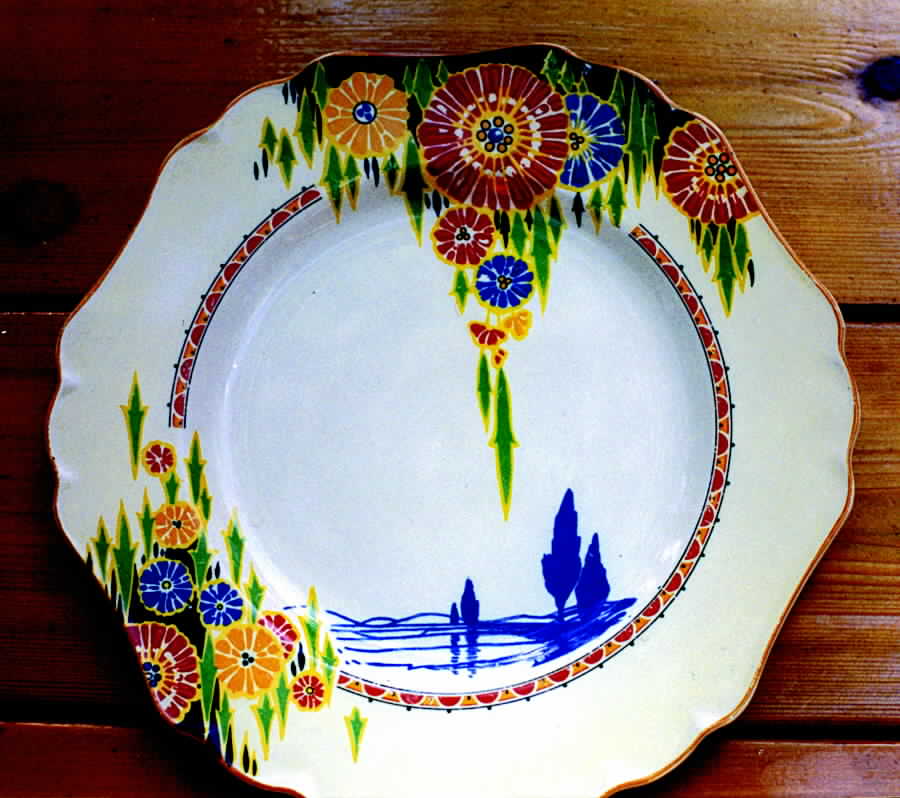 Sunburst Square Salad Plate by John Maddock & Sons-1