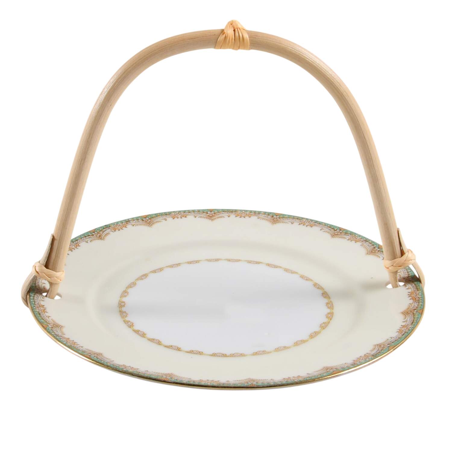 MEI677 5 3/8"-5 5/8" Bamboo Handled Serving Plate  HC by Meito-1