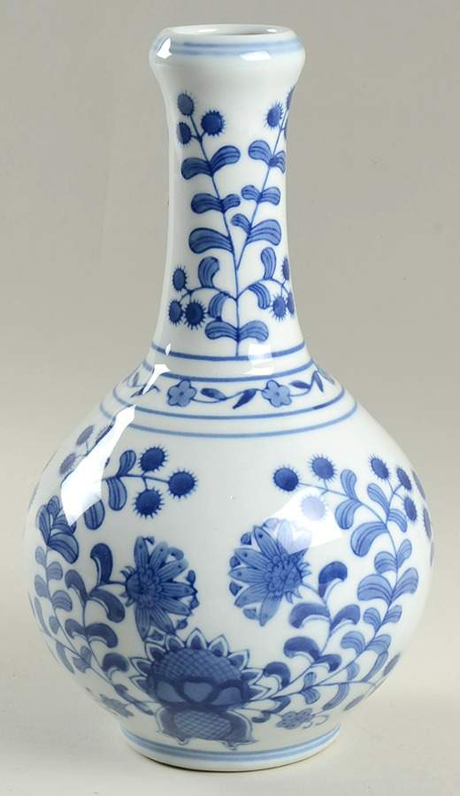 China Blue 10" Bud Vase by Seymour Mann-1
