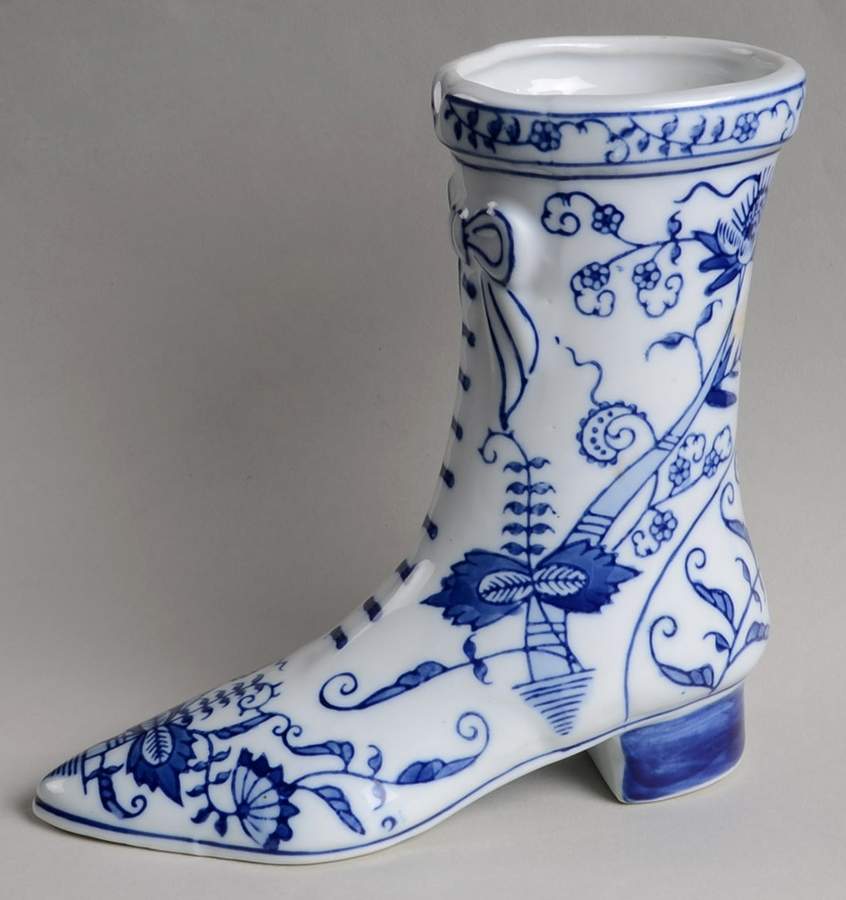 China Blue Boot Vase by Seymour Mann-1