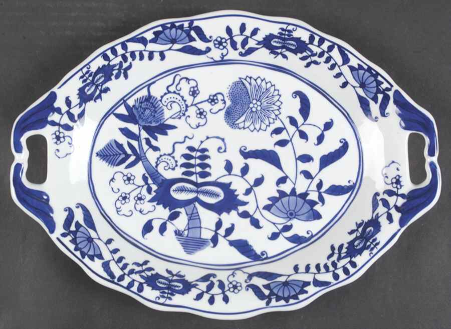 China Blue 12" Oval Serving Platter by Seymour Mann-1