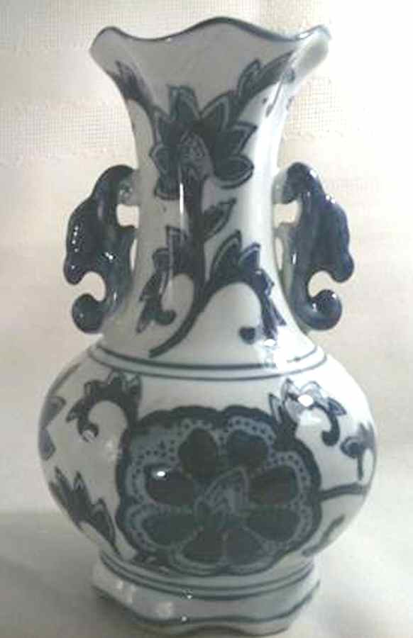 China Blue Urn Shaped Vase by Seymour Mann-1