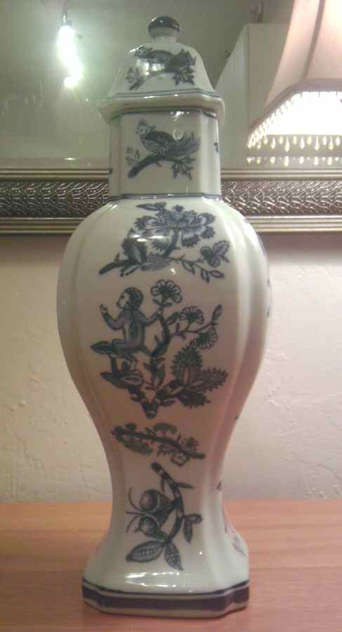 China Blue Large Covered Jar & Lid by Seymour Mann-1