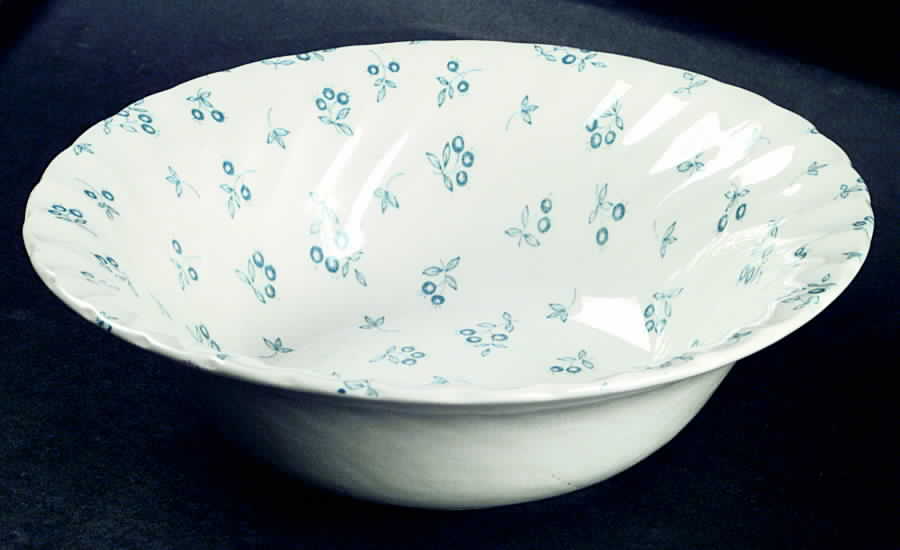 Autumn Berries Blue 8" Round Vegetable Bowl by Myott Staffordshire-1