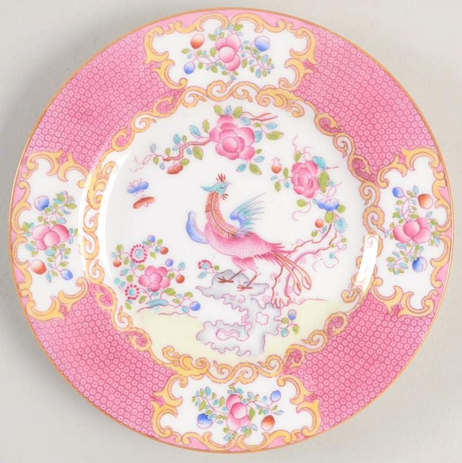 Cockatrice Pink (Smooth, Globe Backstamp) Bread & Butter Plate by Minton-1