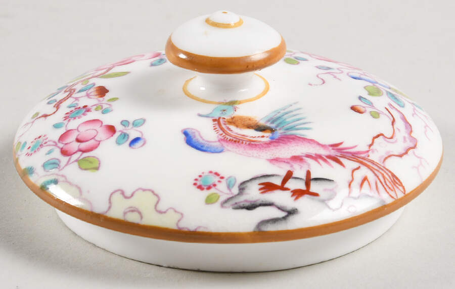 Cockatrice Pink (Smooth, Globe Backstamp) Lid for Sugar Bowl by Minton-1