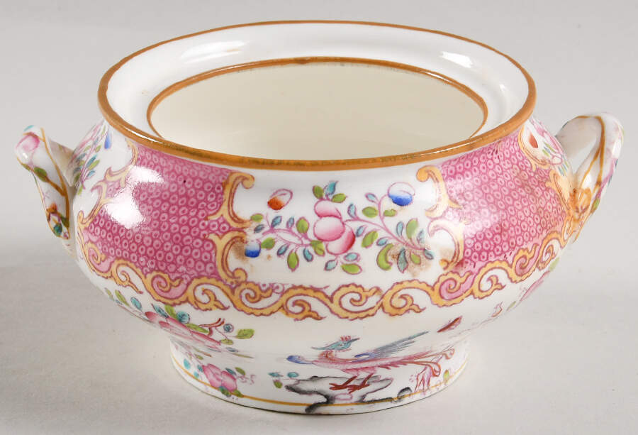 Cockatrice Pink (Smooth, Globe Backstamp) Sugar Bowl No Lid by Minton-1
