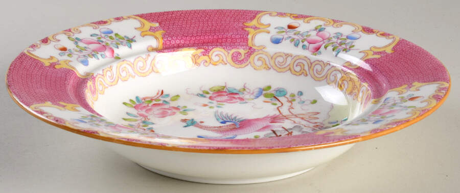 Cockatrice Pink (Smooth, Globe Backstamp) Round Butter No Lid by Minton-1