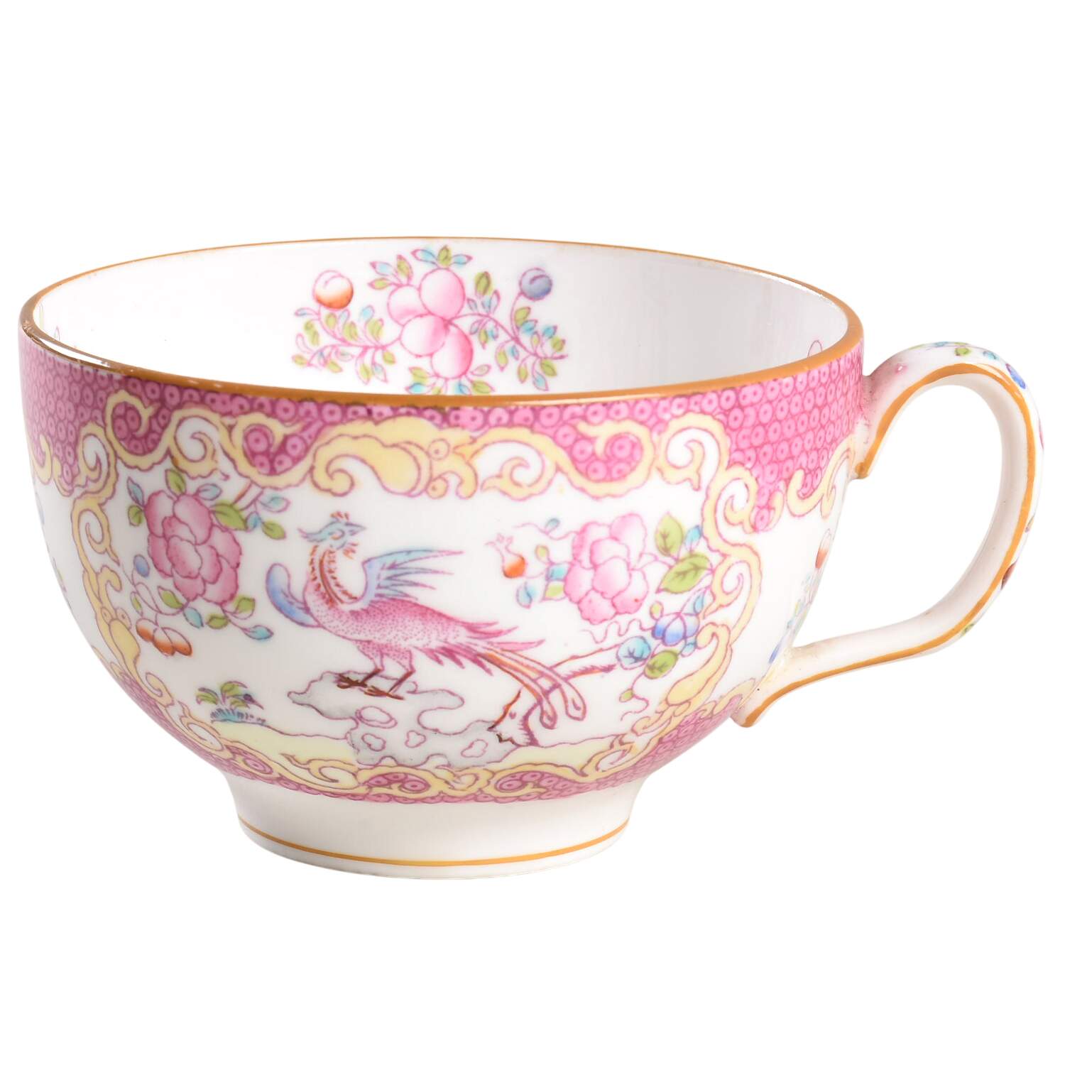 Cockatrice Pink (Smooth, Globe Backstamp) Flat Cup by Minton-1
