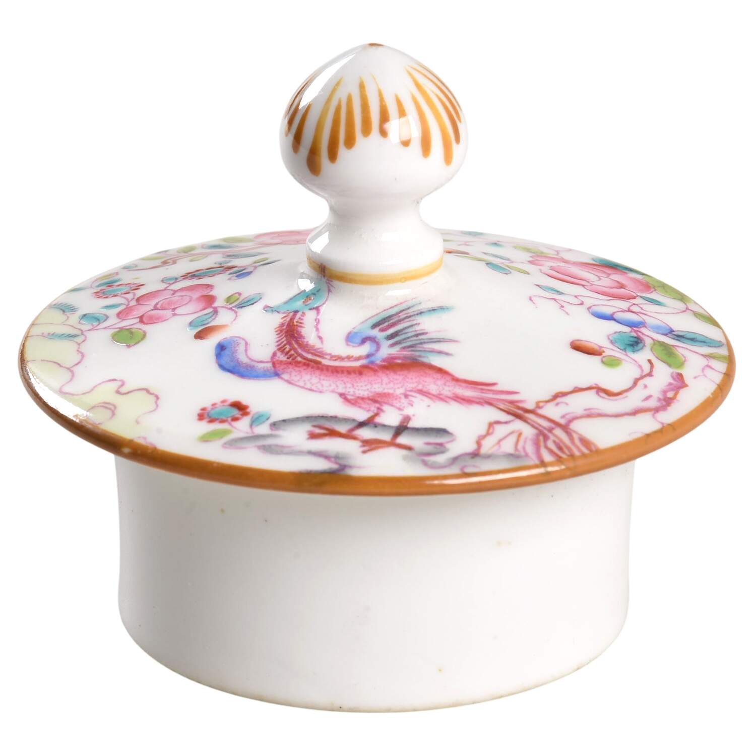 Cockatrice Pink (Smooth, Globe Backstamp) Lid for Mini Coffee Pot by Minton-1